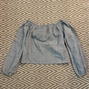 Brandy Melville Black and White Striped Crop Top